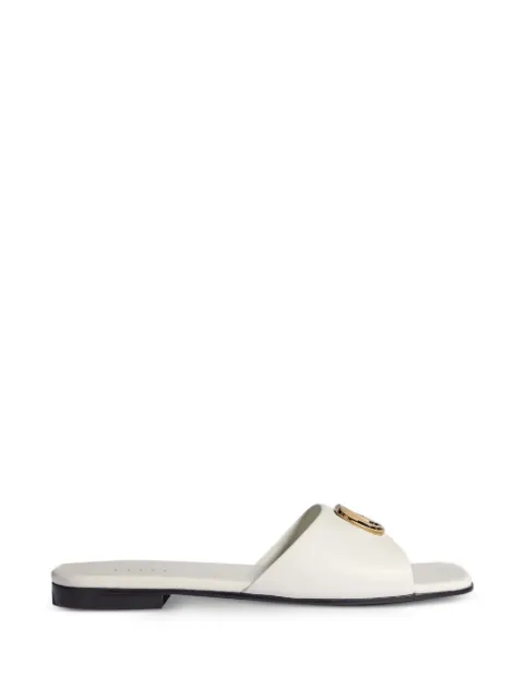 Gucci Double G leather flat sandals White 870700BKO009214