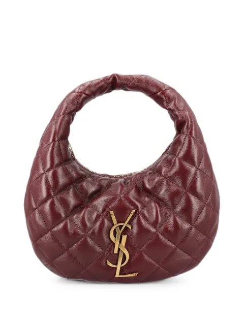 Saint Laurent quilted YSL-plaque shoulder bag Red 851689PCEXAAANG