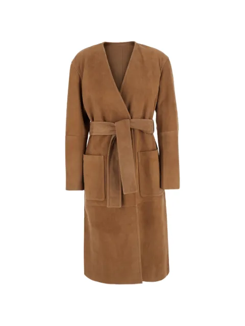 Max Mara belted suede coat Brown 2626476011600