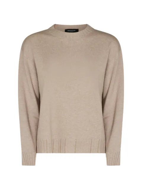 Fabiana Filippi bead-embellished ribbed-trim sweater Neutrals MAD216F028M2810165