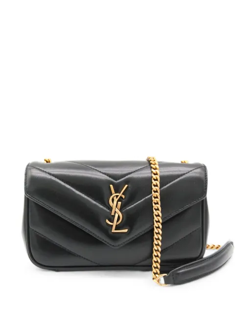 Saint Laurent Loulou quilted leather mini shoulder bag Black 821749PCEXA