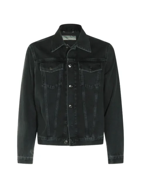 Canali flap-pockets denim jacket Black O41129PD01663111