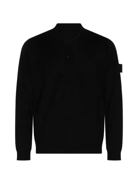 Stone Island 5100076 light pure RWS wool_S.I. Ghost polo shirt Black L2S155100076S00FC