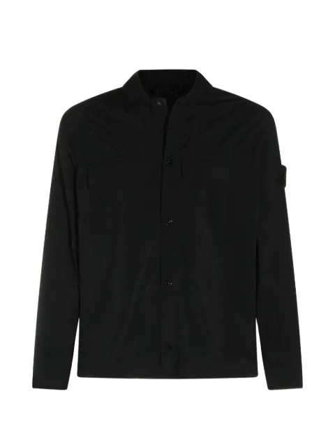 Stone Island 1200044 Comfort-fit snap-front overshirt with chest pockets Black L2S151200044S00F6