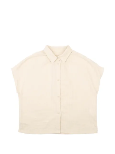 Naked and Famous Billie double-weave gauze shirt White 320225732