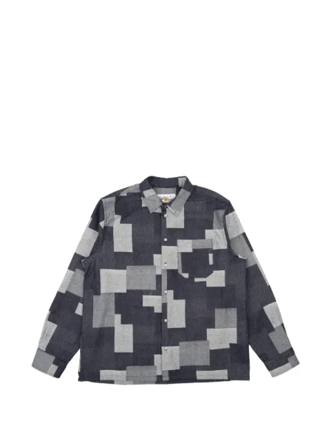 Naked and Famous True jacquard-patterned shirt Grey 120139585
