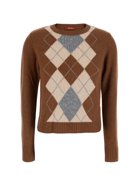 Max Mara argyle-pattern sweater Brown 2626366082600