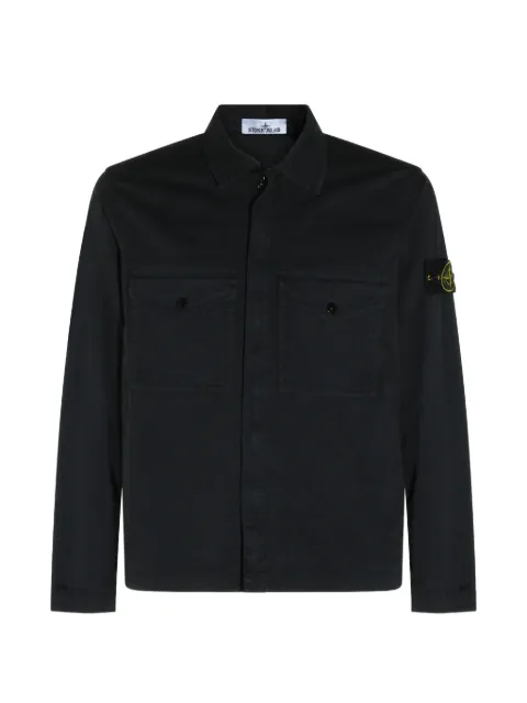 Stone Island Compass-patch shirt jacket Black L2S151200003S0A10