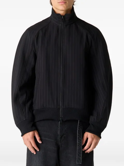 sacai pinstripe bomber jacket Black 2603961M816