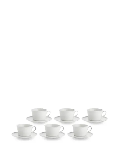 LA PORCELLANA BIANCA Bosco teacups and saucers (set of six) White 267P004300016