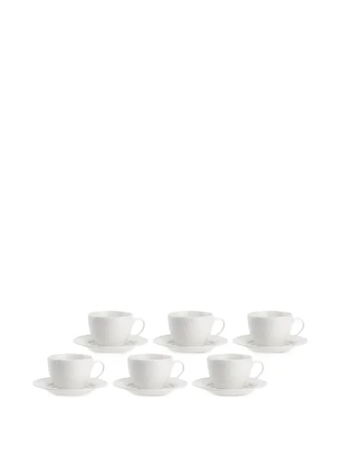 LA PORCELLANA BIANCA Collina tea cups and saucers (set of six) White 267P005100016