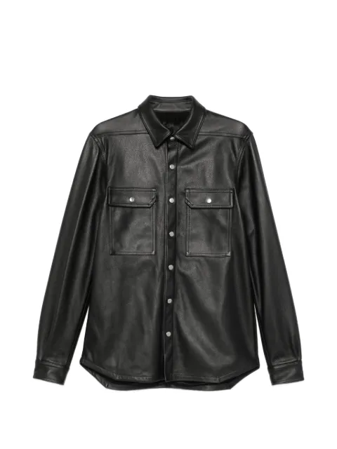 Rick Owens Outershirt leather shirt jacket Black RU02F4792