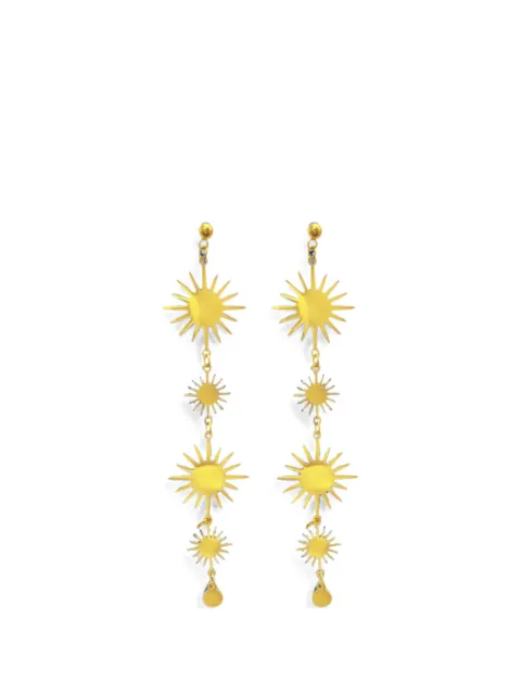 HZMER JEWELLERY Celestial sun earrings Gold MCCGSEG603