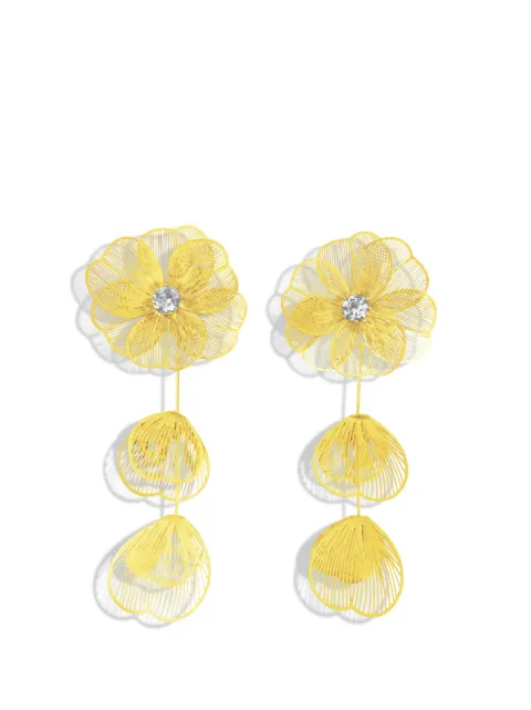 HZMER JEWELLERY Celestial Petal drop earrings Gold MCCPDEG600