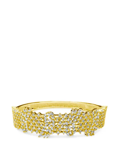 HZMER JEWELLERY Sitara crystal-embellished cuff bracelet Gold MCSCG596