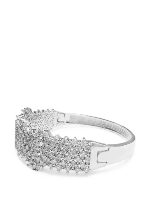 HZMER JEWELLERY Sitara crystal-embellished cuff bracelet Silver MESCS595
