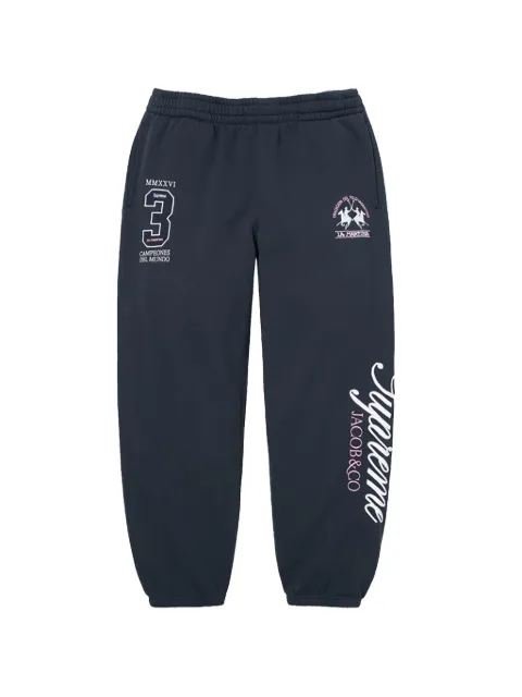 Supreme x La Martina x Jacob & Co logo-print track pants Blue SU27844