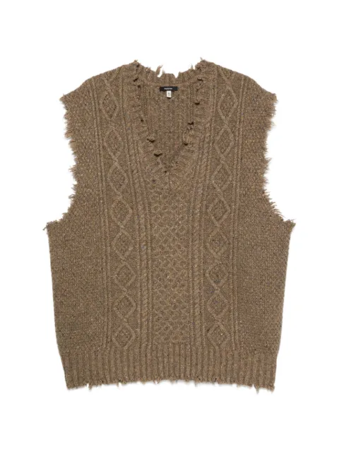R13 V-neck top Brown R13WY362