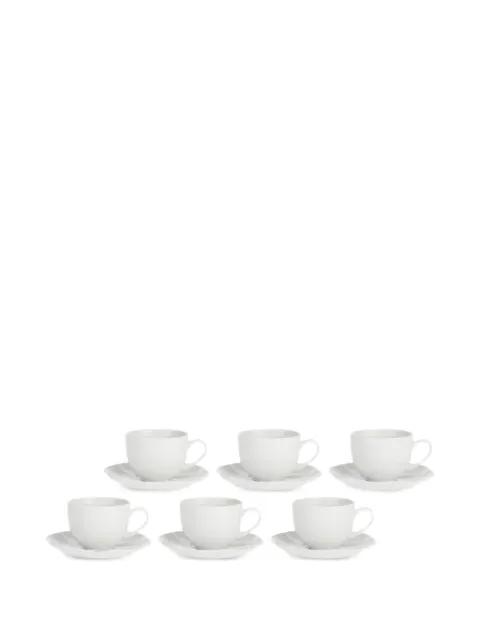 LA PORCELLANA BIANCA Villadeifiori tea cups and saucers (set of six) White 267P000200016