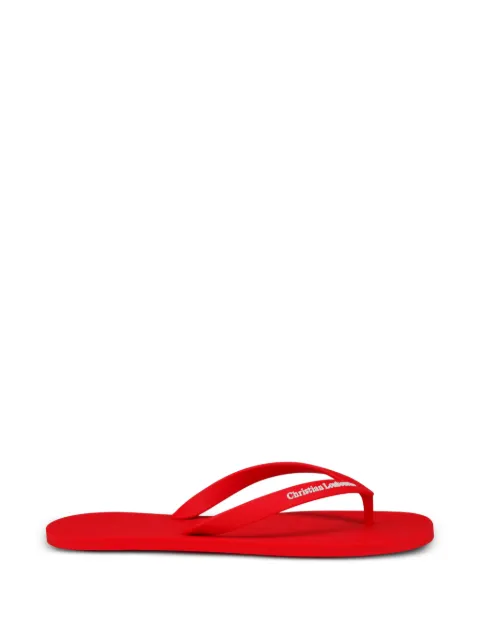 Christian Louboutin logo-print flip-flops Red 3260229