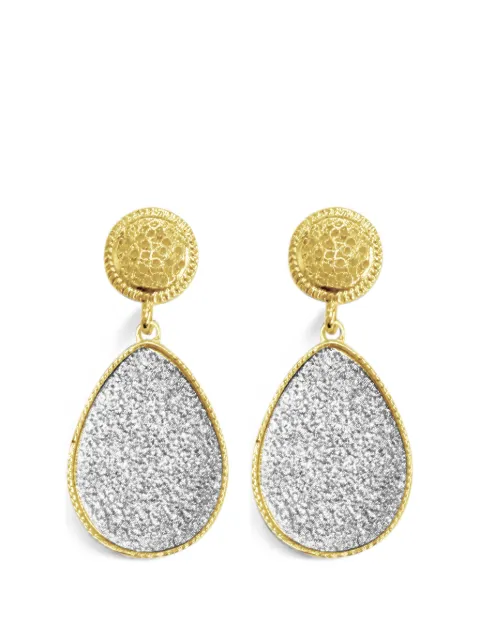 HZMER JEWELLERY Shakti teardrop-pendant earrings Gold MCSEG604