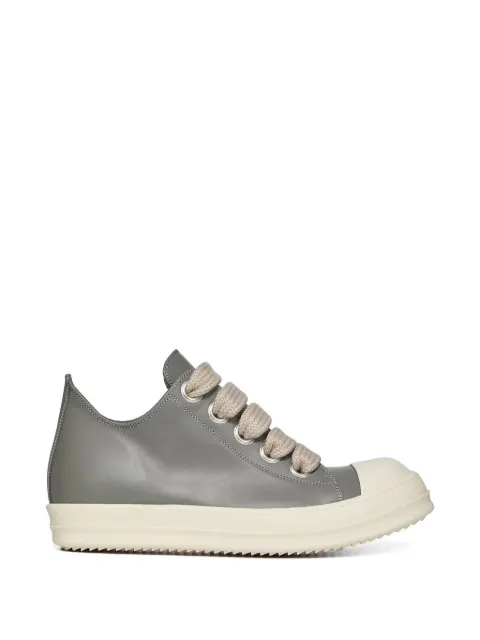 Rick Owens Jumbolace leather sneakers Grey RP01F6883LCOW