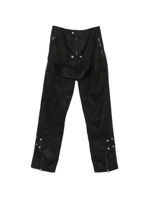 Rick Owens Megastrapped Motopants zip-details trousers Black RU02F4370MUER4