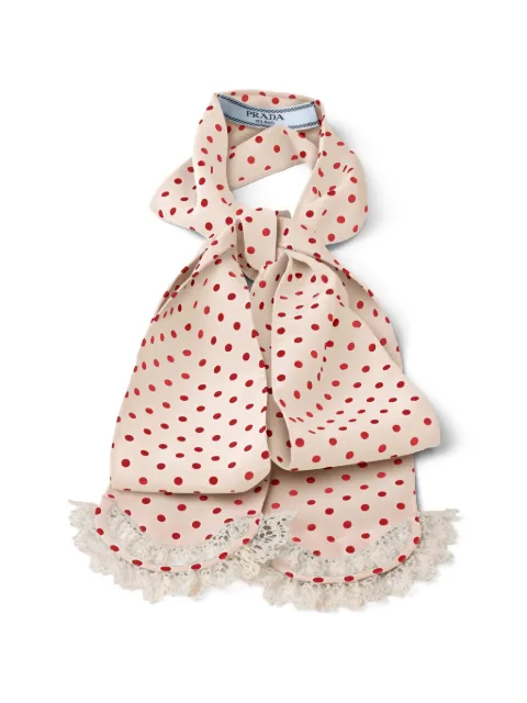 Prada polka-dot marocain scarf Neutrals P791CSOOO19ZN