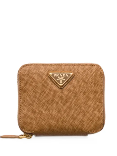 Prada small Saffiano-leather wallet Neutrals 1ML069QHH