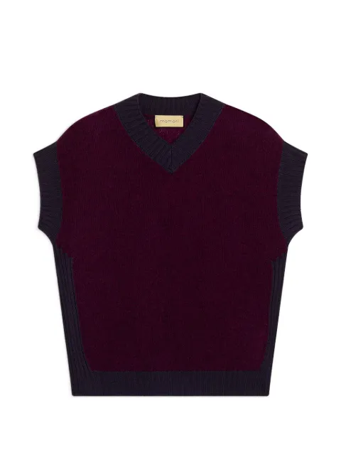MOMONÌ Runa bouclé-knit sleeveless sweater Purple 266MMOKN01026668MO