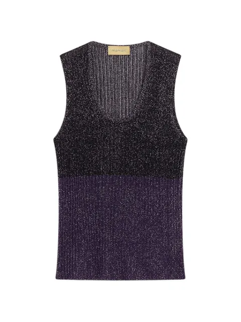 MOMONÌ Blioa lurex-knit tank top Purple 266MMOKN00126666MO