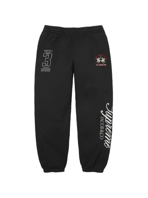 Supreme x La Martina x Jacob & Co logo-embroidered track pants Black SU27841