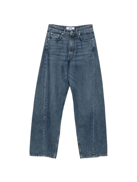 MSGM logo-patch wide-leg jeans Blue 4141MDP234L267761
