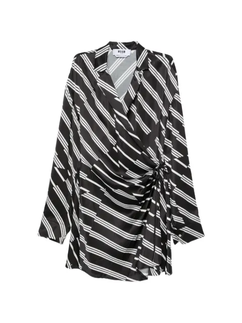 MSGM striped mini dress Black 4141MDA28A267650