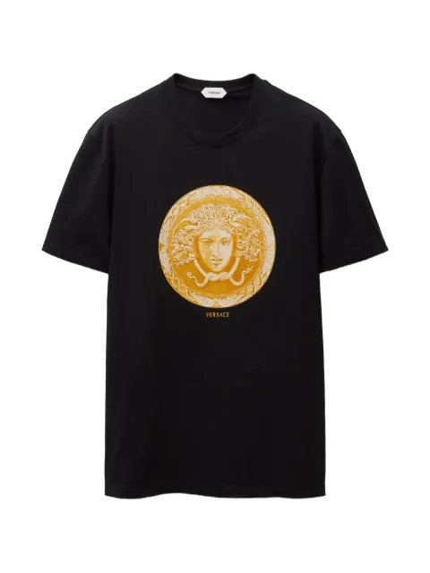 Versace printed cotton-jersey slim T-shirt Black 10264521A19303