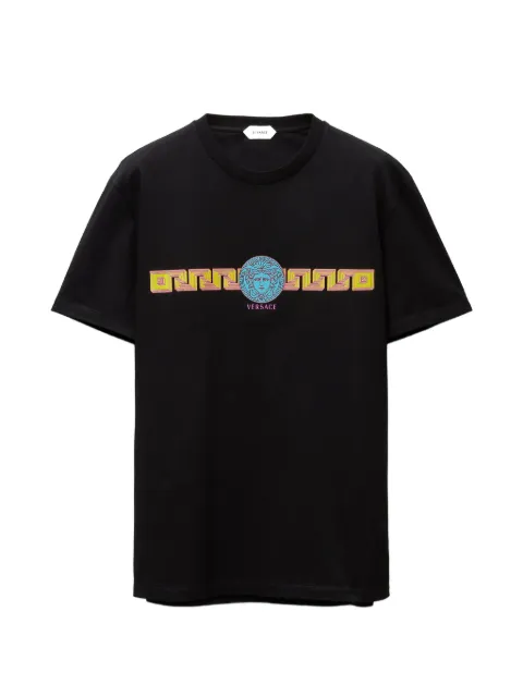 Versace printed cotton-jersey slim T-shirt Black 10264521A19311