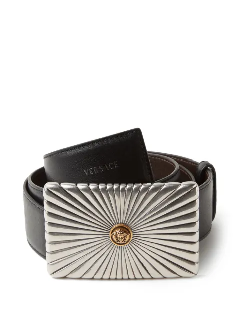 Versace leather belt 4 cm Black 1024414DVTP1