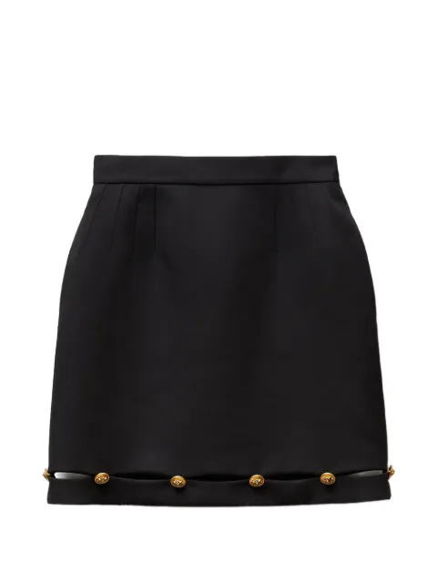 Versace grain de Poudre wool mini-Skirt Black 10269181A17793