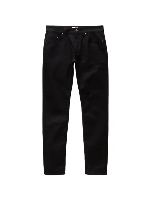 Versace embroidered-detail slim jeans Black 10270171A19298