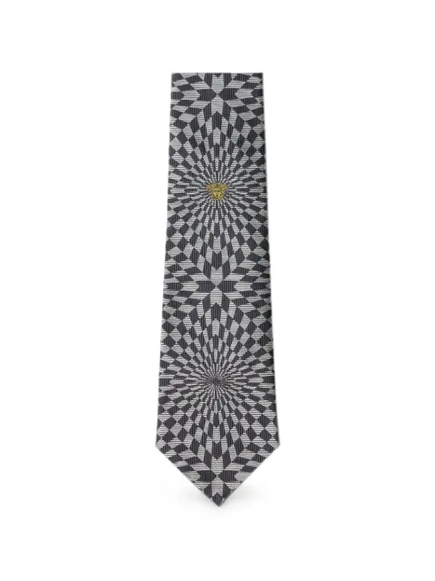 Versace jacquard silk twill tie Grey 10246271A19375