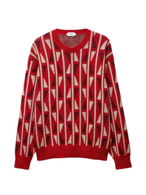 Versace jacquard wool & cashmere knit jumper Red 10268191A19196