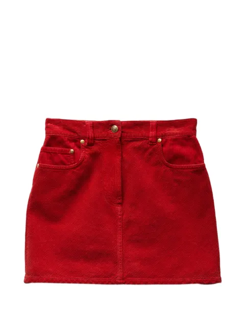 Versace corduroy velvet mini skirt Red 10267491A19167