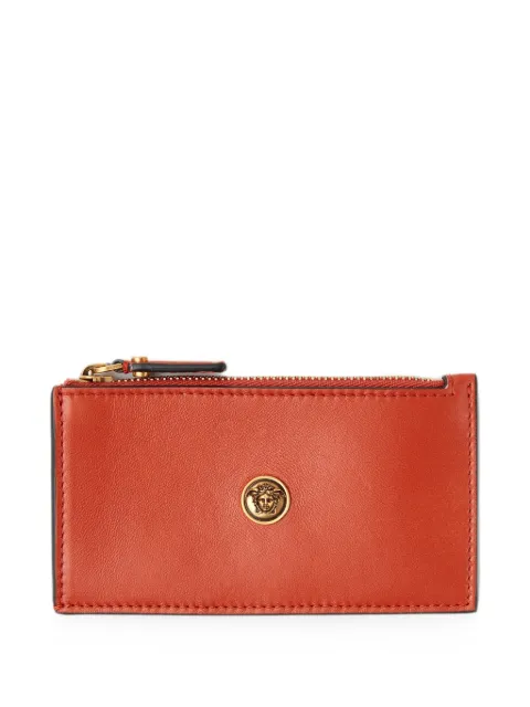 Versace Emblème leather zip card holder Orange 10241911A17449