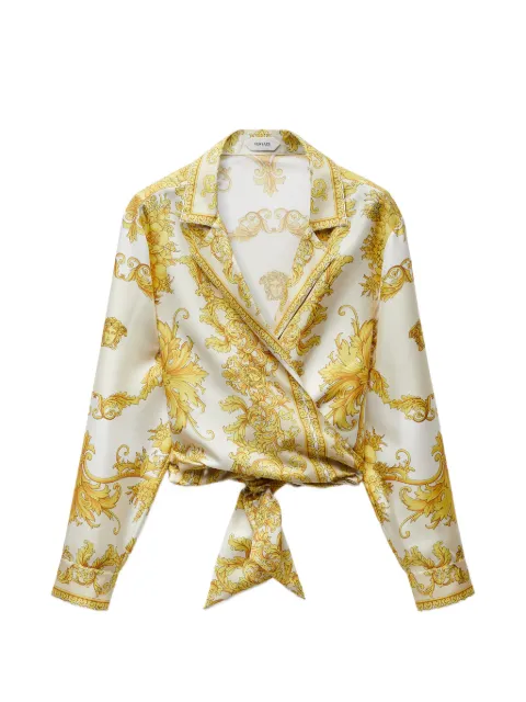 Versace printed silk-twill shirt White 10266961A19254