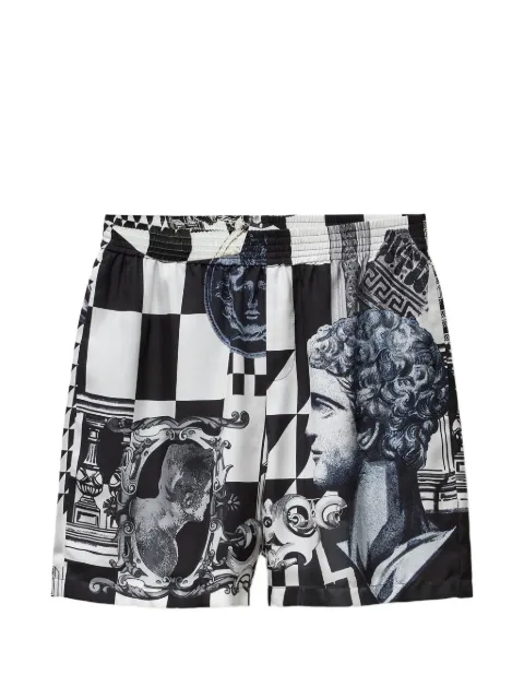 Versace printed silk twill shorts Black 10222251A19270