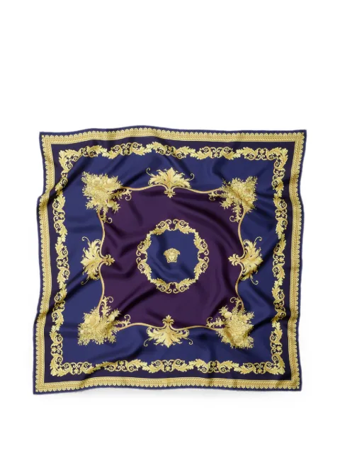 Versace printed silk twill scarf 90 cm Purple 10016001A19393