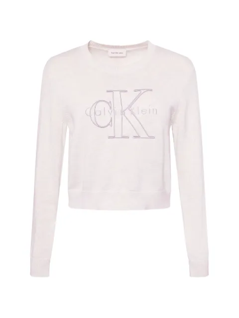 Calvin Klein logo-embroidered sweater White LV047G322GP74