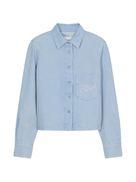 Closed embroidered denim shirt Blue C9437513FEM