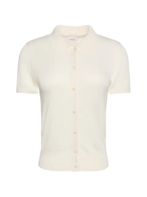 Calvin Klein short-sleeve cardigan Neutrals LV044G311GYAS