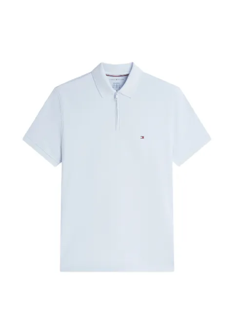 Tommy Hilfiger zip-fastening logo-patch polo shirt Blue MW0MW38492